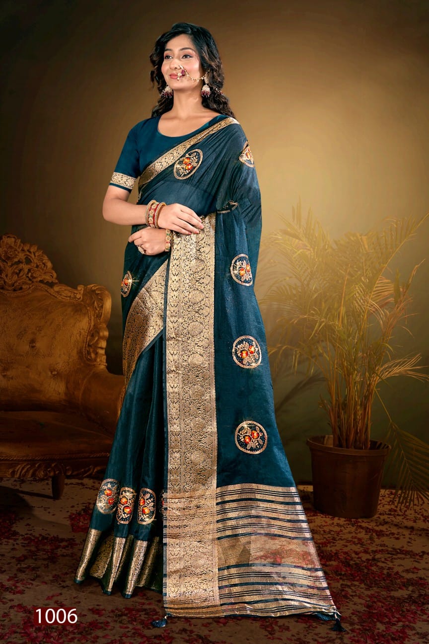 Lailla Vol 4 By Saroj Embroidery Organza Designer Sarees Wholesale Shop In Surat